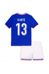 Frankrijk Kante #13 Babytruitje Thuis tenue Kind EK 2024 Korte Mouw (+ Korte broeken)